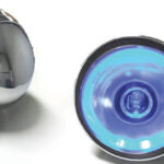 Phare rond 160 acier chrome H3 LED