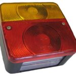 Feu arrière remorque carré 4 fonctions